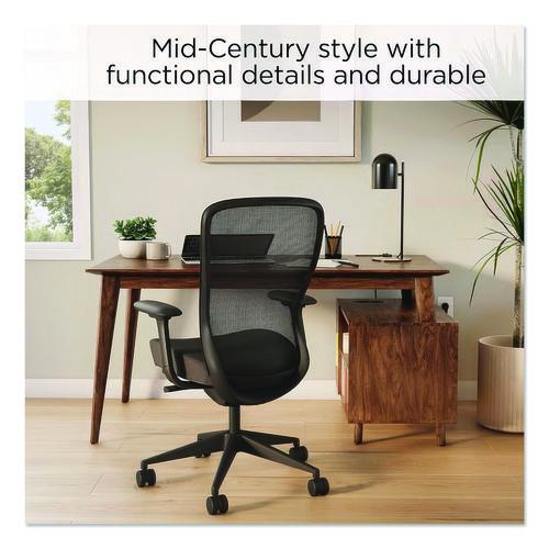 Picture of MidMod Storage Desk, Gold Pull, 59.7" x 29.4" x 29.5", Espresso