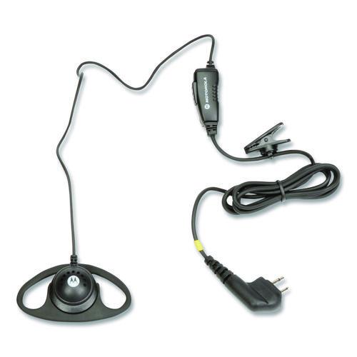 Picture of D-Style Earpiece with In-Line Microphone and Push-To-Talk, Black
