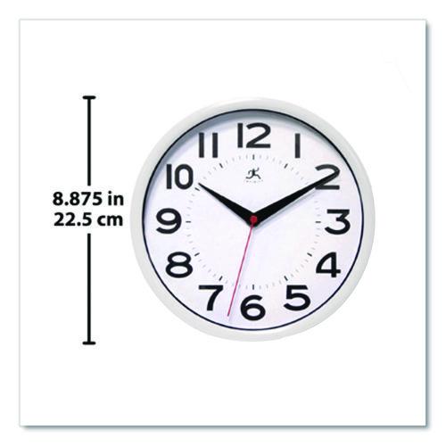 Picture of Metro Wall Clock, 9" Diameter, Silver Case, 1 AA (sold separately)