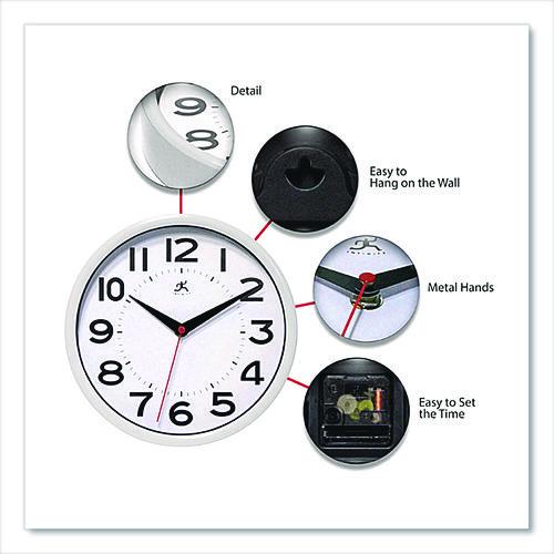 Picture of Metro Wall Clock, 9" Diameter, Silver Case, 1 AA (sold separately)