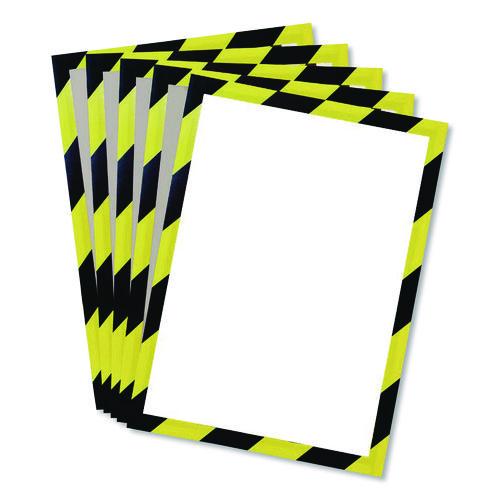 Picture of SOLO Magnetic Frame, 8.5 x 11 Insert, Yellow/Black Frame, 5/Pack