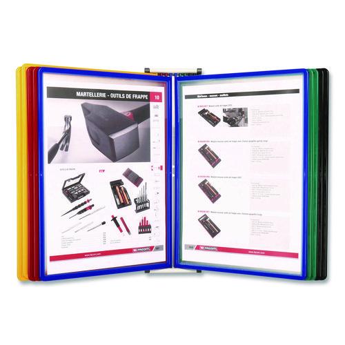 Easy-Load+Wall+Display+Unit%2C+10+Panels+with+Assorted+Borders%2C+White+Base