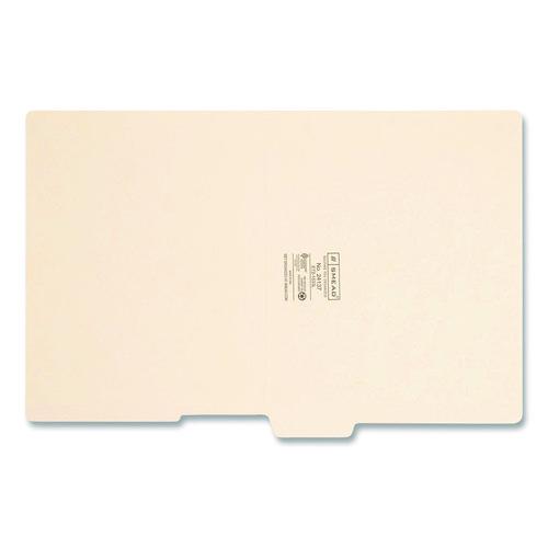 Picture of Heavyweight Manila End Tab Folders, 9" High Front, 1/3-Cut Tabs: Bottom, Letter Size, 0.75" Expansion, Manila, 100/Box