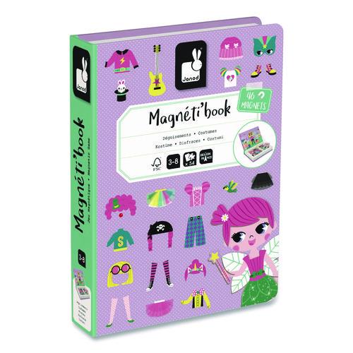Picture of Magneti'books, Girl's Costumes, 54 Pieces (8 Cards, 46 Magnetic Shapes), Ages 3 to 8