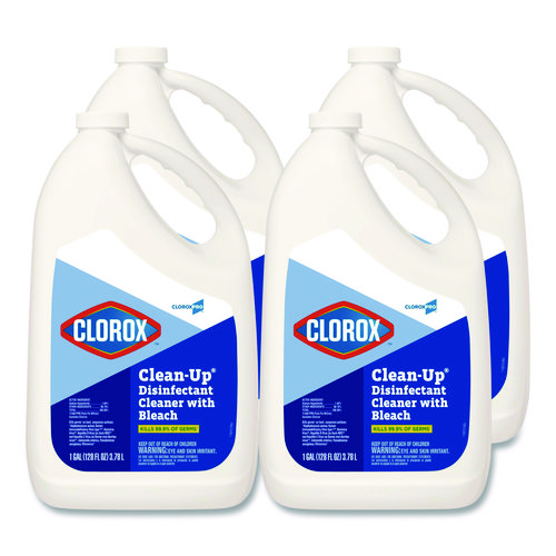 CloroxPro+Clean-Up+Disinfectant+Cleaner+with+Bleach%2C+128+oz+Refill+Bottle%2C+4%2FCarton