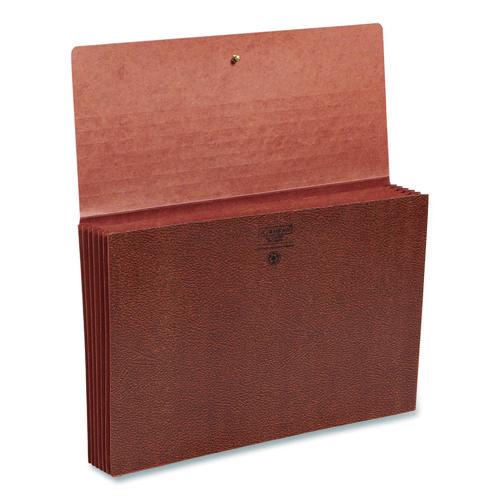 Picture of Classic Expanding Partition Wallet with Tear Resistant Gusset/Elastic Cord, 5.25" Exp, 6 Section, Legal Size, Redrope, 10/Box