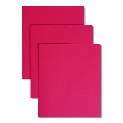 Two-Pocket+Folder%2C+Textured+Paper%2C+100-Sheet+Capacity%2C+11+X+8.5%2C+Red%2C+25%2Fbox