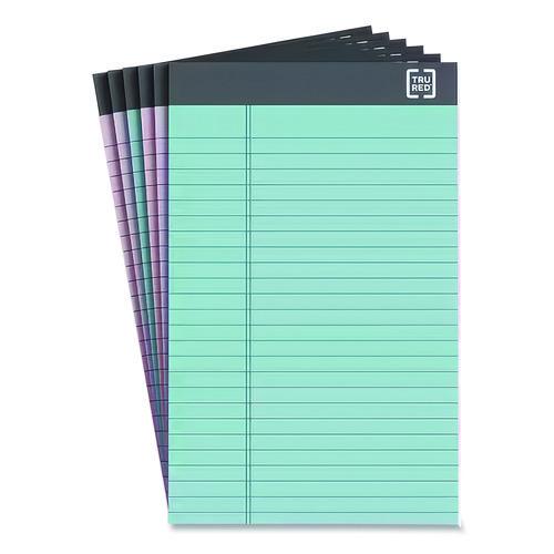 Picture of Notepads, Narrow Rule, 50 Assorted Pastel-Color 5 x 8 Sheets, 6/Pack