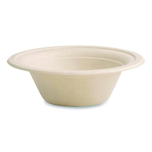 Picture of Nourish Molded Fiber Tableware, Compostable, Bowl, Sugarcane, 12 oz, White, 1,000/Carton