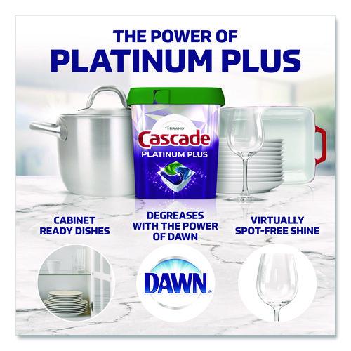 Picture of Platinum Plus ActionPacs Dishwasher Detergent Pods, Fresh Scent, 26.6 oz Tub, 47/Tub, 3 Tubs/Carton