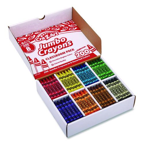 Picture of Jumbo Crayons, 8 Assorted Colors, 200/Pack