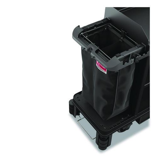 Picture of Divided Bag for Suncast Commercial Full-Size and Compact-Size Housekeeping Carts, 25.4 gal, 15.6" x 12.52" x 29.95", Black