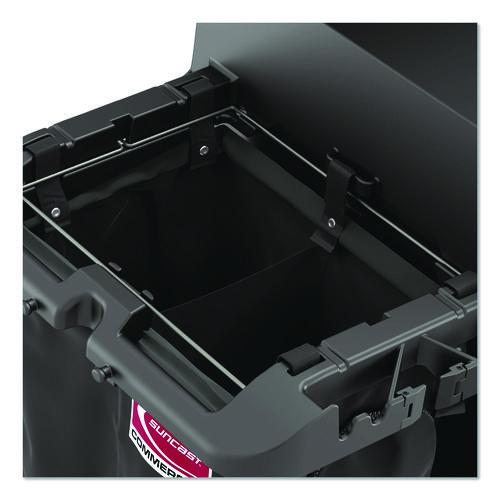Picture of Divided Bag for Suncast Commercial Full-Size and Compact-Size Housekeeping Carts, 25.4 gal, 15.6" x 12.52" x 29.95", Black