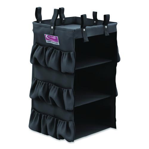 Picture of 3-Sided Hanging Bag with Shelves for Suncast Commercial HKC1000/HKC2000 Housekeeping Carts, 25.4 gal, 15.7 x 12.4 x 30, Black