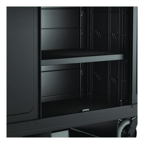 Picture of Adjustable Shelf for Suncast Commercial Full-Size Housekeeping Carts HKC1000/HKC2000, Plastic, Black