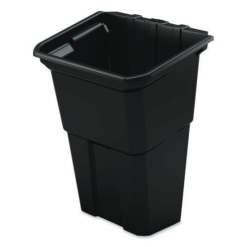 Picture of Waste Bin, 8 gal, 12.78" x 17.21" x 22.13", Black, 2/Pack