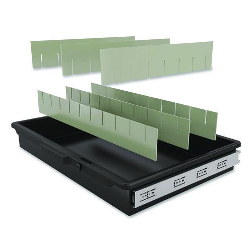 Picture of Lockable Slide Drawer with Dividers for Suncast Commercial Full-Size Housekeeping Carts HKC1000/HKC2000, Plastic, Black