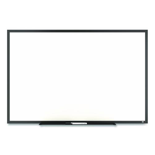 Picture of Melamine Dry Erase Board, 3 ft x 2 ft, White Surface, Black Aluminum Frame