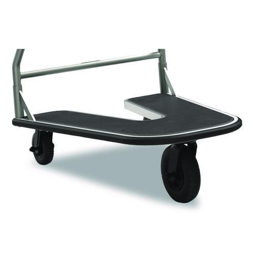 Picture of Nesting Luggage Cart with Rubber Platform, Capacity, 300 lb Capacity, 27 x 37 x 37.5, Silver/Black