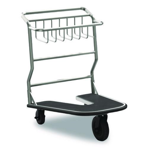 Picture of Nesting Luggage Cart with Rubber Platform, Capacity, 300 lb Capacity, 27 x 37 x 37.5, Silver/Black