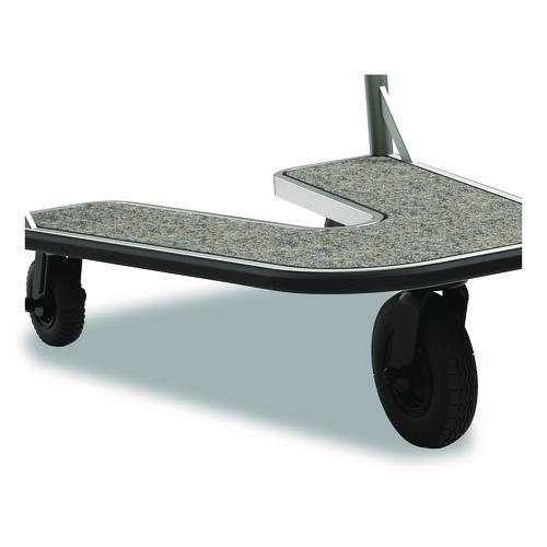 Picture of Nesting Luggage Cart with Carpeted Platform, 300 lb Capacity, 27 x 37 x 37.5, Silver/Black