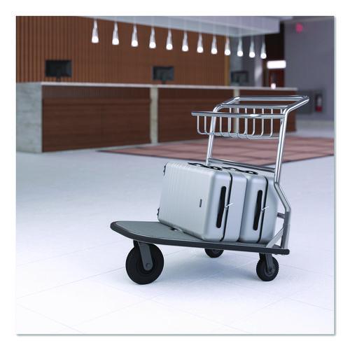 Picture of Nesting Luggage Cart with Carpeted Platform, 300 lb Capacity, 27 x 37 x 37.5, Silver/Black