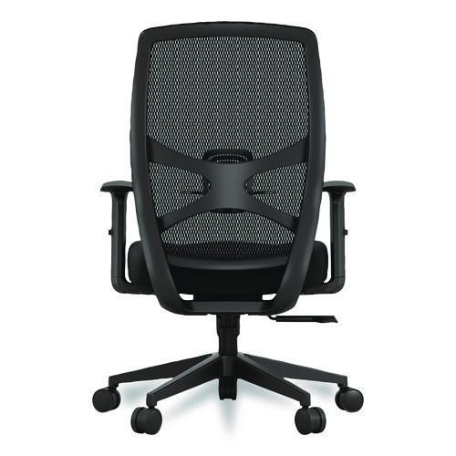Picture of ProTask Executive Task Chair, Supports Up to 275 lb, 19.06" to 22.44" Seat Height, Black Seat/Back, Black Base