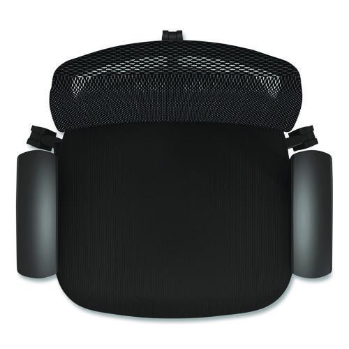 Picture of ProTask Executive Task Chair, Supports Up to 275 lb, 19.06" to 22.44" Seat Height, Black Seat/Back, Black Base