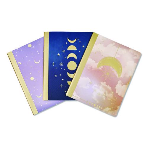 Picture of Celestial Body Composition Book, Medium/College Rule, Assorted Cover Colors and Designs, (80) 9.75 x 7.5 Sheets, 3/Pack