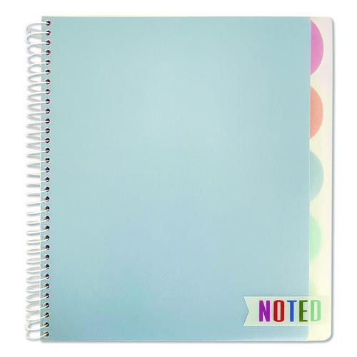 Picture of Noted Five-Subject Spiral Notebook, Medium/College Rule, Randomly Assorted Cover Color, (150) 11 x 8.5 Sheets