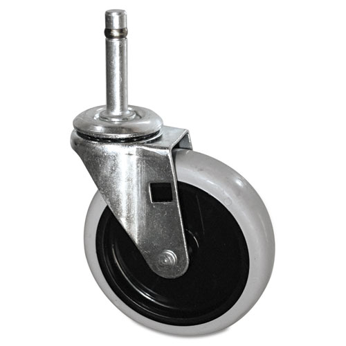 Picture of Replacement Swivel Bayonet Casters, 4" Wheel, Thermoplastic Rubber, Black