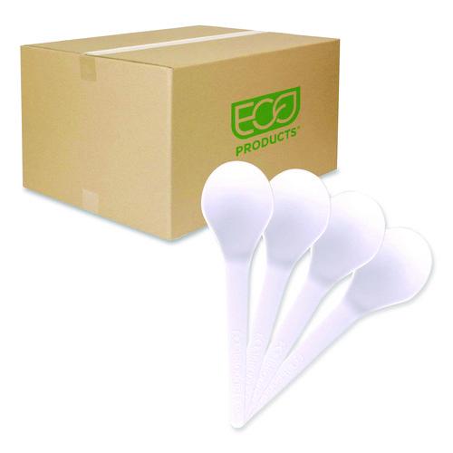 Picture of Plantware Compostable Soup Spoon, Heavyweight, Plastic, White, 50/Pack, 20 Packs/Carton