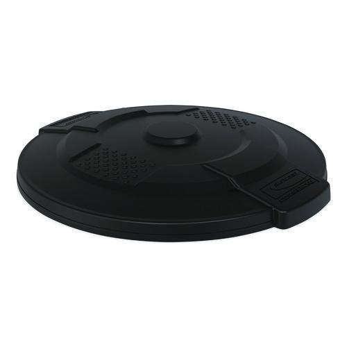 Picture of Utility Trash Can Lid for 32 gal Trash Can, 22.22" Diameter x 3", Black