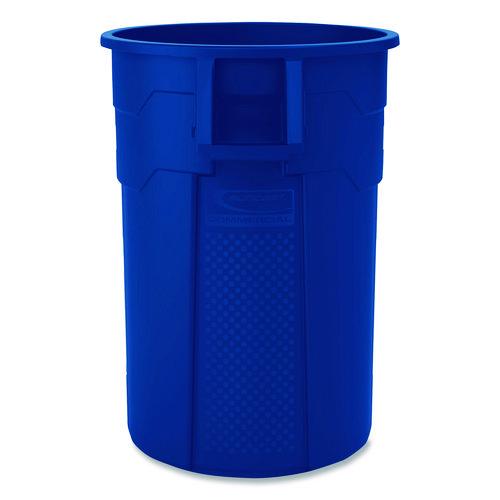 Picture of Injection Molded Utility Trash Can, 44 gal, Plastic/Resin, Blue