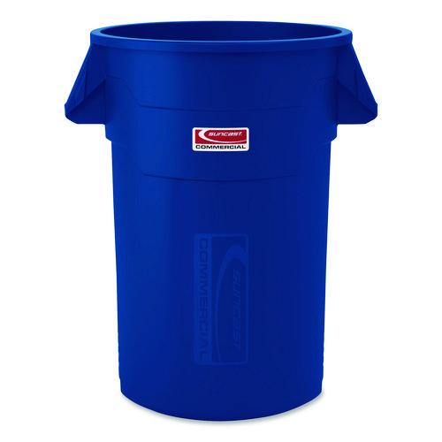 Picture of Injection Molded Utility Trash Can, 44 gal, Plastic/Resin, Blue