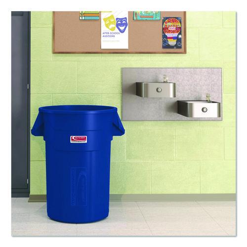 Picture of Injection Molded Utility Trash Can, 44 gal, Plastic/Resin, Blue