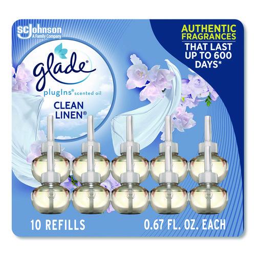 Picture of Plugins Scented Oil Refill, Clean Linen, 0.67 oz, 10/Pack