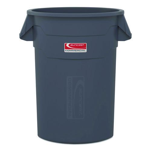 Picture of Injection Molded Utility Trash Can, 20 gal, Resin, Gray