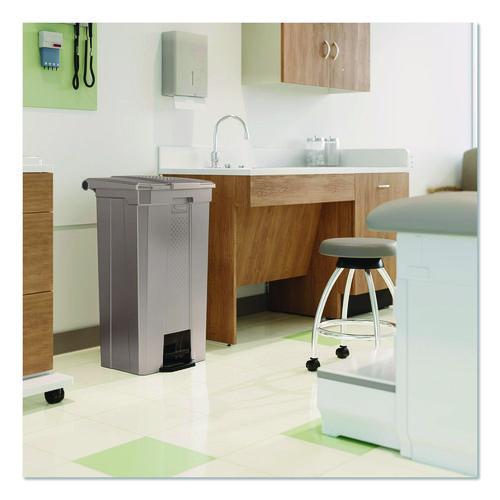 Picture of Step-On Trash Can, 23 gal, Resin, Platinum Metallic