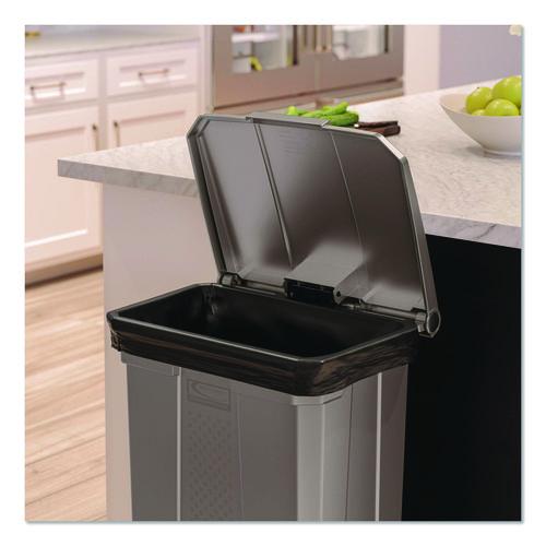 Picture of Step-On Trash Can, 23 gal, Resin, Platinum Metallic