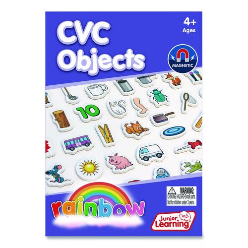 Picture of Rainbow CVC Objects, +/- 1.6" Tall, Assorted Objects and Object Colors, White Background, 40 Pieces