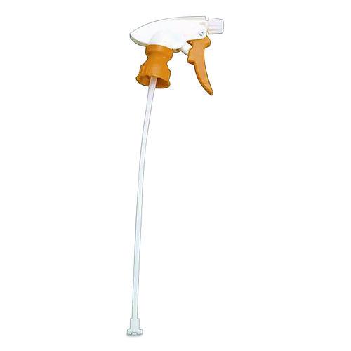 Picture of Chemical Resistant Trigger Sprayer, 9.88" Tube, Fits 32 oz Bottles, Yellow/White