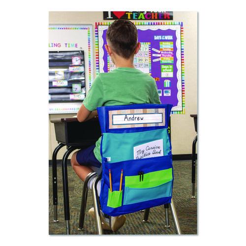 Picture of Chair Pocket, 15.5 x 18, Canvas, Blue/Teal/Lime