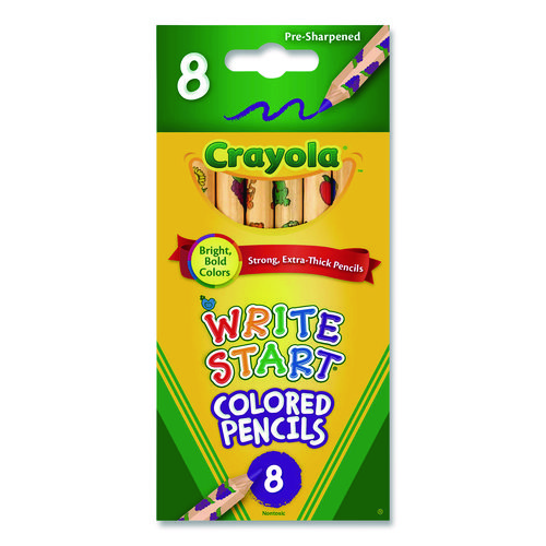 Write+Start+Colored+Pencils%2C+5.33+mm%2C+Assorted+Lead+and+Barrel+Colors%2C+8%2FBox