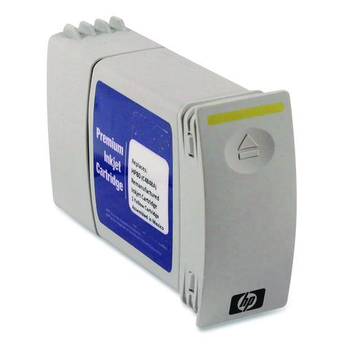 Picture of Remanufactured Yellow High-Yield Ink, Replacement for 80 (C4848A), 350 mL