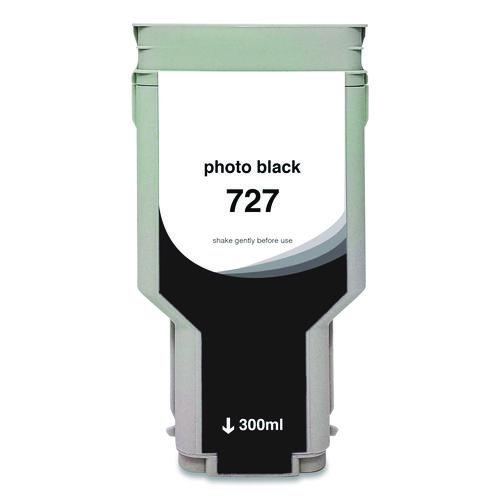 Picture of Compatible Photo Black High-Yield Ink, Replacement for 727XL (F9J79A), 300 mL