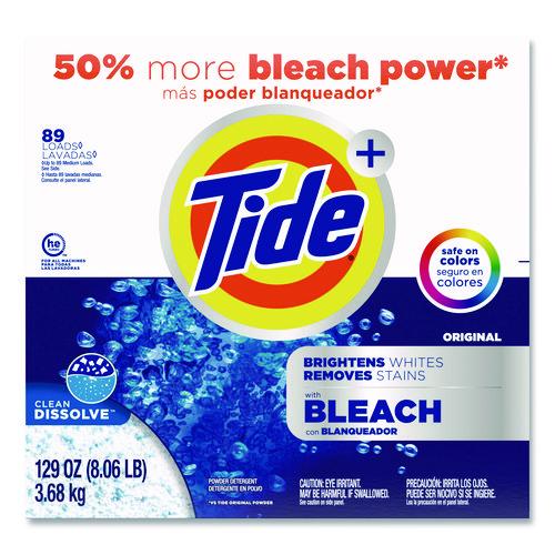 Picture of Laundry Detergent with Bleach, HE Compatible, 80 Loads, Tide Original Scent, Powder, 129 oz Box