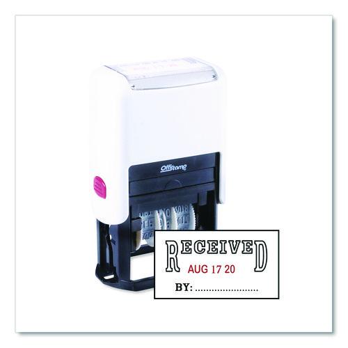 Self-Inking+Message+Stamp+With+Blank+%26quot%3Bby%26quot%3B+Line%2C+12+Years%2C+Received%2C+1.63%26quot%3B+X+0.88%26quot%3B%2C+Black%2Fred+Ink