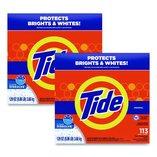 Picture of Powder Laundry Detergent, HE Compatible, Original Scent, 129 oz Box, 2/Carton