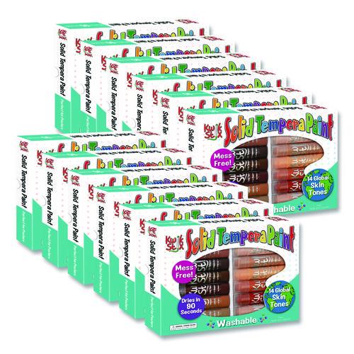 Picture of Kwik Stick Tempera Paint, 0.7" x 3.5", Assorted Skintones, 14 Sticks/Pack, 12 Packs/Carton
